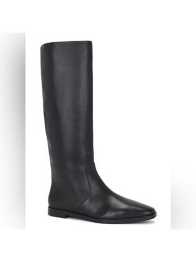 Loeffler Randall Tilly Knee High Black Leather Pull On Boots
